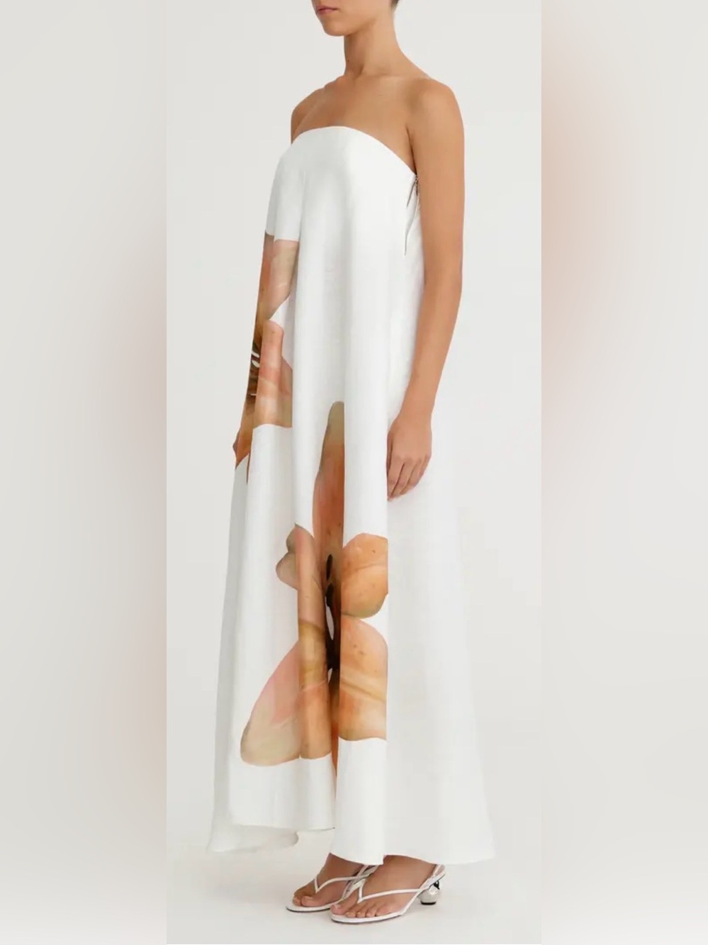 NEW Significant Other Parisa Strapless Bandeau Linen A-Line Maxi Dress sz 8 - Picture 3 of 12